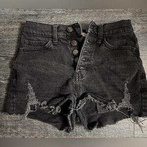 SO Black High Rise Denim Shorts